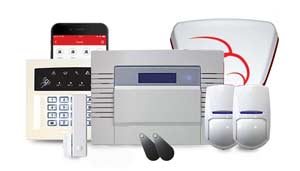 Picture of Pyronix kit 1 Enforcer alarm system with remote keypad.