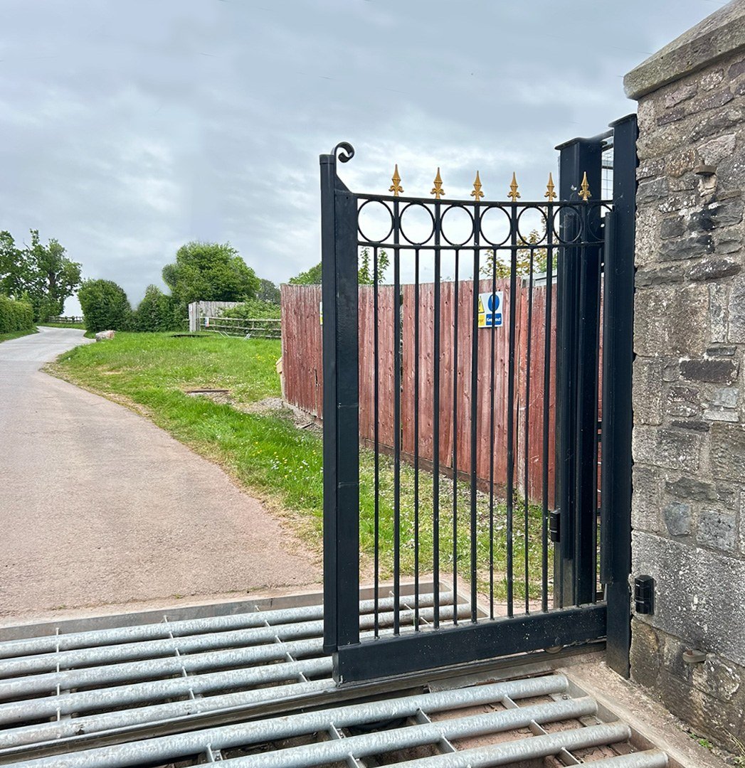 Commercial and residential sliding gate system installed in South Wales