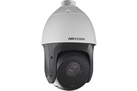 A picture of a fully functional Hikvision PTZ camera. 